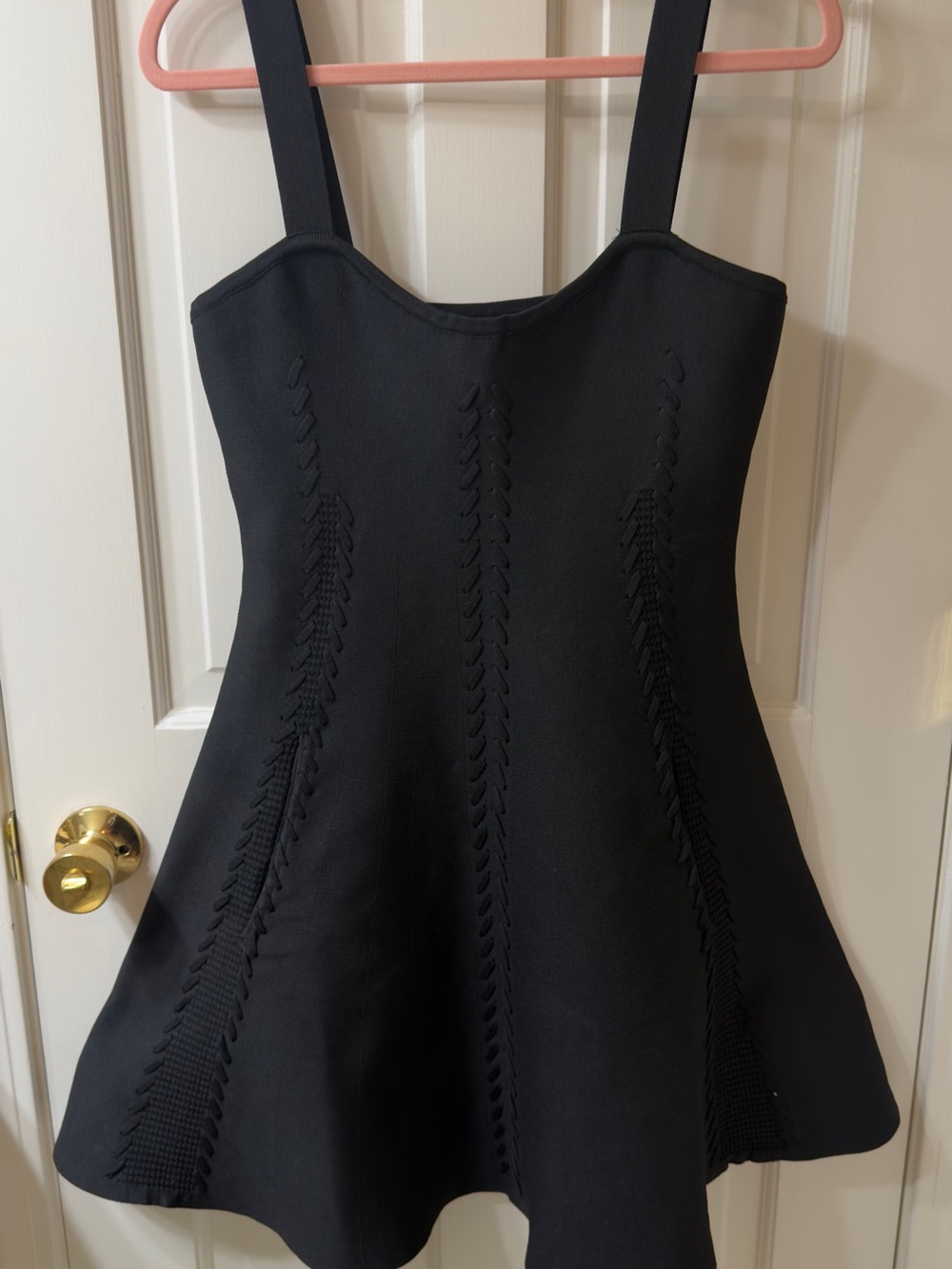 Maje Black Sleeveless Fit-and-Flare Mini Dress